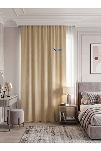Evdepo Home Modern Background Curtain - Single Panel - Ready for Cornice - St...