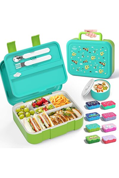 GENERAL صندوق غداء بينتو بتصميم قلعة ليهو للاطفال (سمكة قرش) | 1250ml Lunchbo...