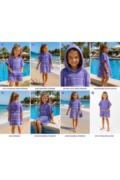 TD Collection Bebek Çocuk Organik Peştemal Panço %100 Pamuklu