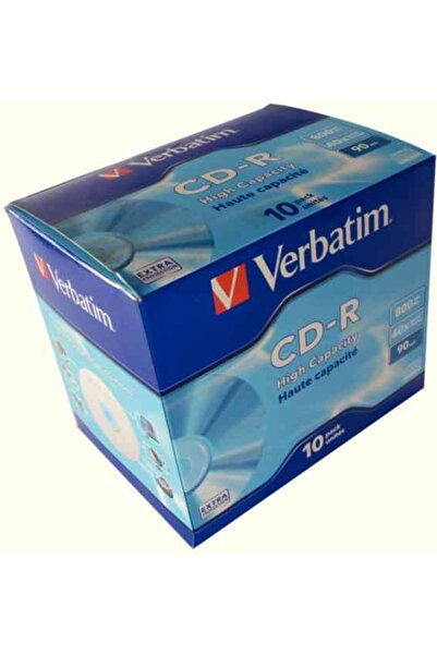 Verbatim CD-R 800MB, 90min, viteza 40x, Pack 10buc, Jewel Case, "High Capacit...