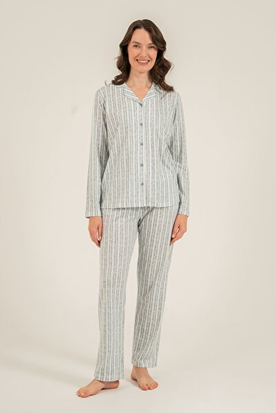 Arnetta Women's Long Sleeve Modal Fabric Shirt Pajama Set (with Socks as a Gift)