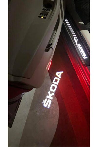 ErciyasOTO SKODA Kapı Altı Aydınlatma Lambası Logo-Yansıtma- Amblem Cihazı 2’li