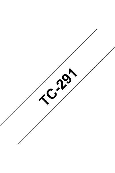 Brother Bandă laminată Originală Negru pe Alb, TC291, pentru E105 | E110 | H1...