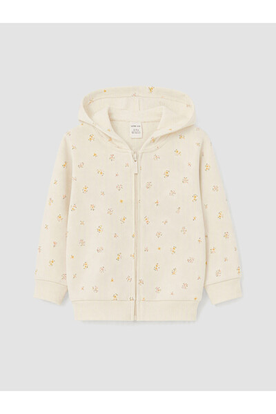 LC Waikiki I Hooded Floral Girl's Zipper Sweatshirt from Freezen Store