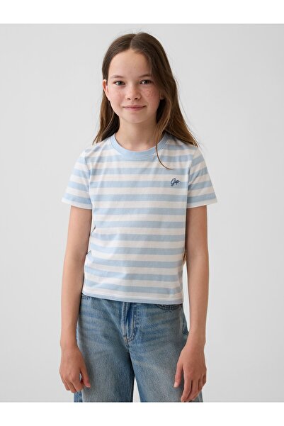 GAP Kız Çocuk Açık Mavi VintageSoft T-Shirt