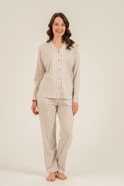 Arnetta Women's Long Sleeve Modal Fabric Shirt Pajama Set (with Socks as a Gift)