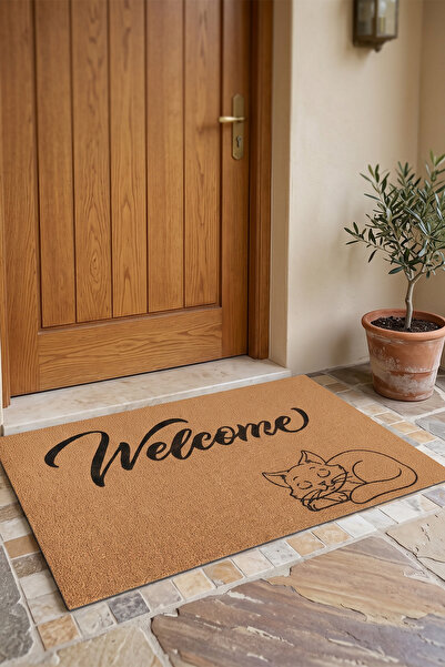 Villadia Home Textile Kapı Önü Paspası Kaymaz Taban Dekoratif Paspas Ev Giriş...