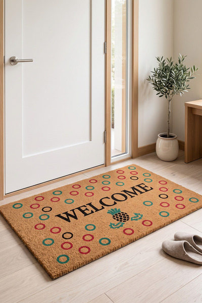 Villadia Home Textile Kapı Önü Paspası Kaymaz Taban Dekoratif Paspas Ev Giriş...