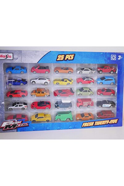 BBURAGO Maisto Fresh Metal 25 Parça Oyuncak Araba Seti