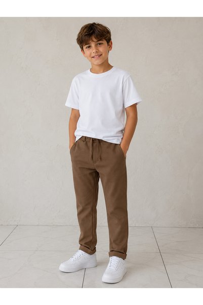 Generic Brand 5-1 5 Years Old Boys' Elastic Waisted Double-Cuffed Pants Boys'...