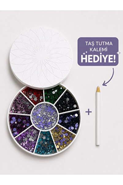 Piece Of Date 10 Renk 60 grHotfıx Ütü ile Yapışan Ss16(4mm) Diamond Kalem Hed...