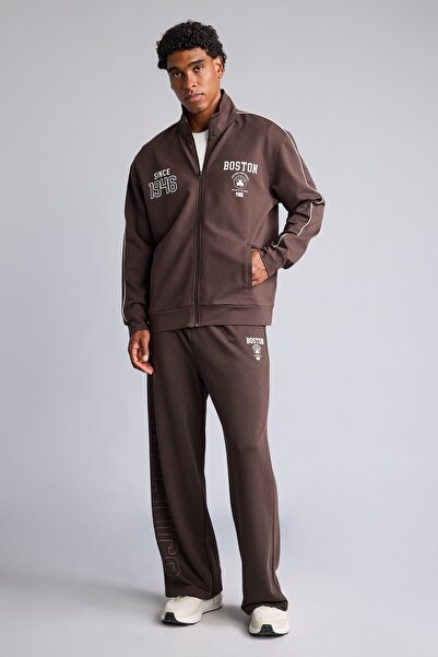 DeFacto Nba Boston Celtics Baggy Fit Stripe Detailed Printed Jogger H9647Ax26Au