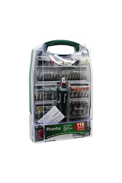 Genel Markalar Piranha PRT-9112 Mini Taşlama & Grinder Seti 110 Parça 12V 160...