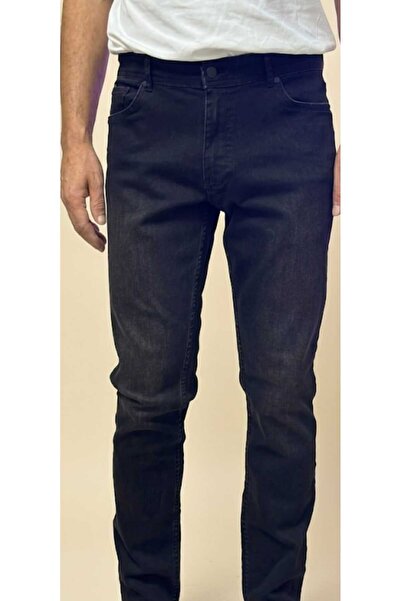 Erkek Siyah SlimFit Likralı Kot Pantolon