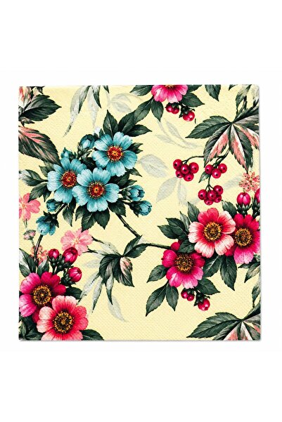 homvira 🌸   Patterned Napkin Set of 20 |   Decorative Paper Napkin |   Flora...