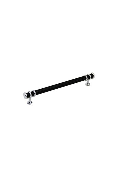 Generic Brand İbico 948 Pipe Drawer Handle 12.8 cm - Chrome Ring Black Handle...