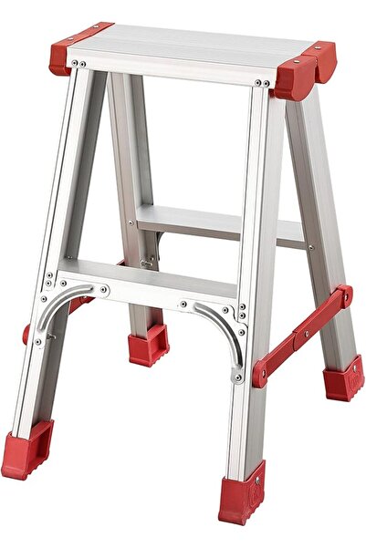 GENERAL 2-Step Aluminum Ladder, Portable Folding Step Stool with Wide Anti-Sl...