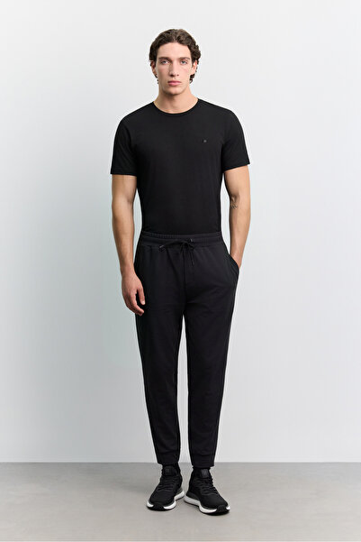 Avva Men's Black Elastic Waist Side Pockets Injection Printed Cut-Off Legs Me...