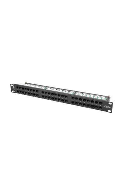 Lanberg Patch panel 48 porturi 1U Cat.5e UTP ng "PPU5-1048-B" (timbru verde 0...