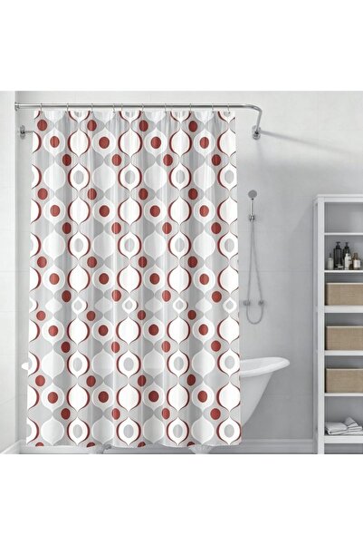 idei Decorative shower curtain 180 × 180 cm, Lightweight to-wash fabric, mult...