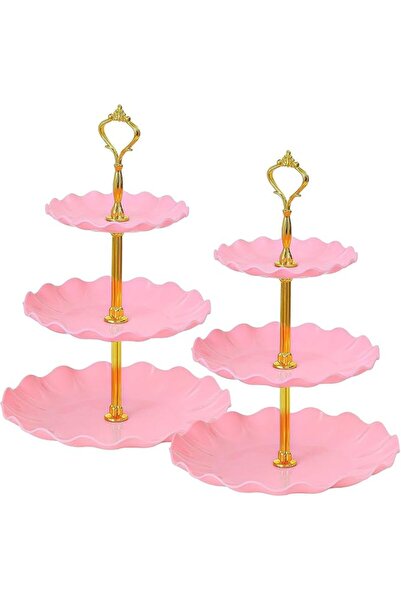 Idrese 3-Tier Cupcake Stand, Multi-Layer Plastic Serving Holder, Dessert Tray...