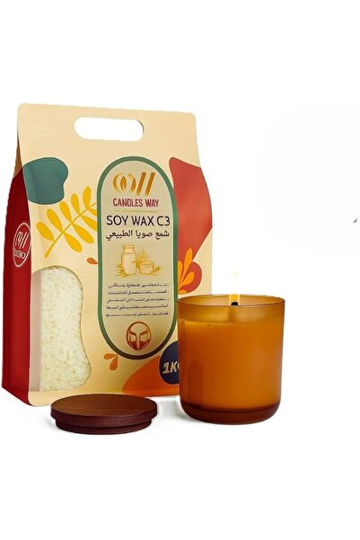 Candles Way رقائق شمع الصويا النباتي النقي للشموع المنزلية، شرائح للذوبان، در...