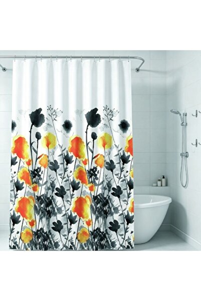 idei Perdea de duș decorativă 180 × 180 cm, material textil ușor de spălat, m...