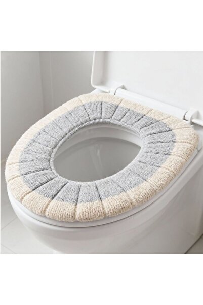 Kmt Style Toilet Chair Cover 35x35 cm, soft knit material, warm washable cove...