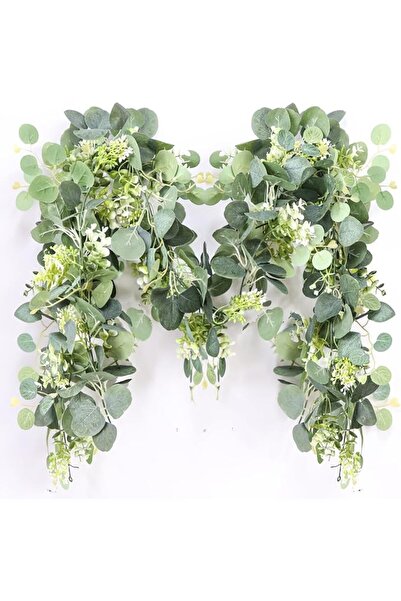 GENERAL 5.9ft Eucalyptus Garland Artificial Greenery Garland Artificial Flowe...