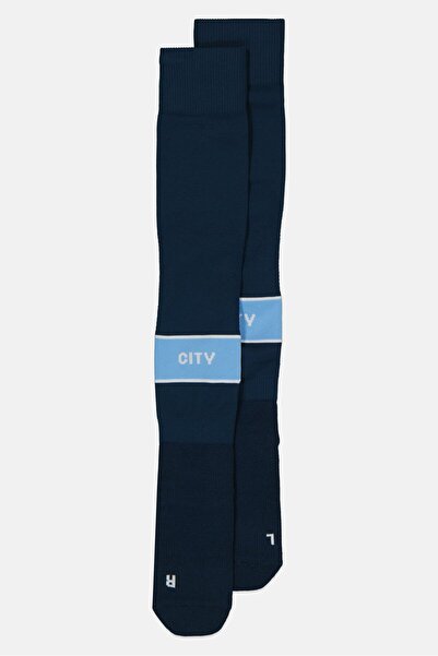 Puma x Manchester City Men 1 Pair Brand Logo Knee-High Socks, Teal Blue
