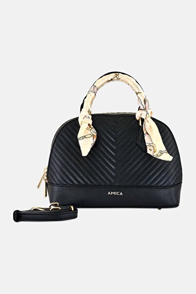 AMICA Women Brand Logo Cross Body Bag, Black
