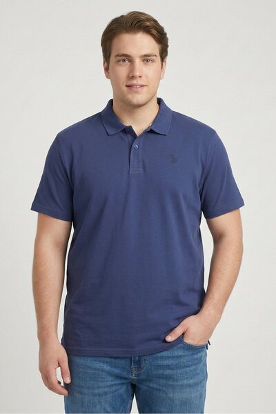 Aeropostale Men Regular Fit Brand Logo Short Sleeve Polo Shirt, Navy