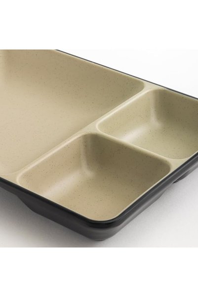 GENERAL Unbreakable Melamine Plastic Divided Serving Dish |   3 Compartment Plate for Children and Adults |   Multi-Use Plate