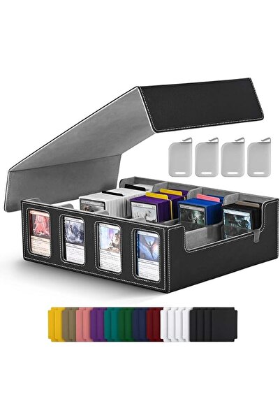GENERAL Oasisgalore Card Storage Box Deck Organizer 3000+Mtg Cards with 24 Co...