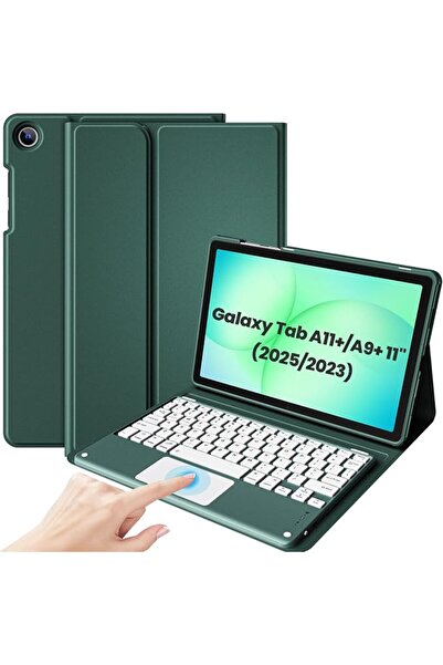 GENERAL بروكيس حافظة لجهاز جالكسي تاب A11 بلس 2025 / A9+ 11 انش مع كيبورد، غط...