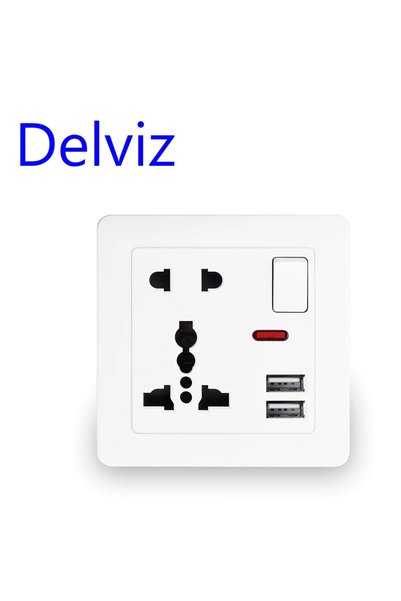 Choice مقبس شحن USB من Delviz، منفذ USB مزدوج 2.1 أمبير، تيار متردد 110-250 ف...