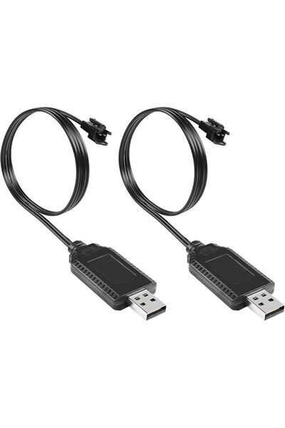AXIYIBZI كيبل شاحن USB مع قابس موصل SM-2P متوافق مع بطاريات ليثيوم بوليمر 7.4...