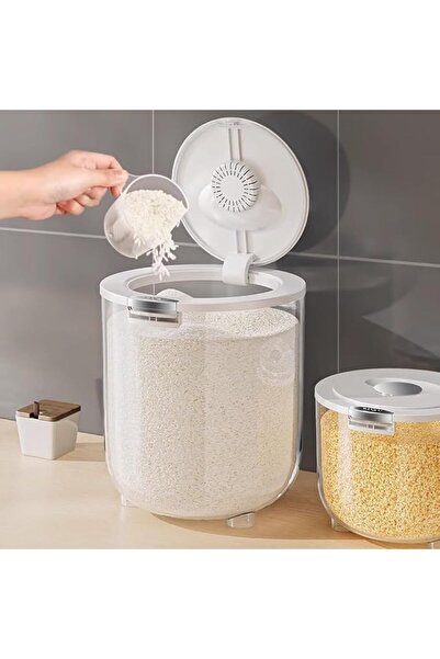 Vinnatsu Rice Dispenser, Moisture Proof Sealed Rice Bucket, Large Grain Stora...