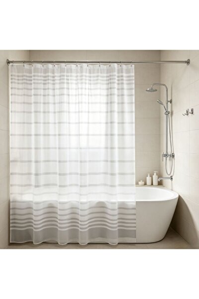 Kmt Style Cortină de baie decorativă 240 cm × 200 cm, material EVA impermeabi...