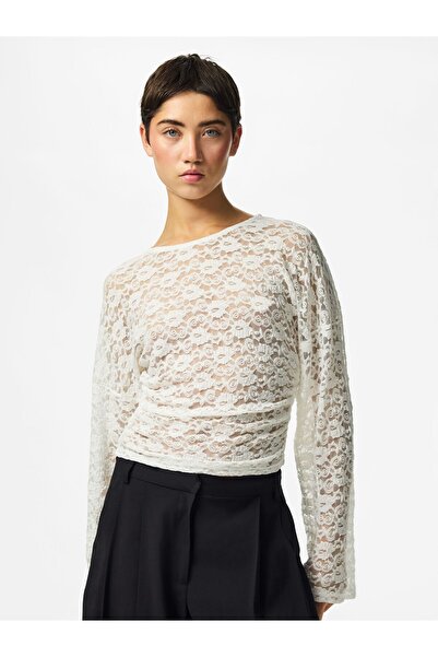 PIECES Dlouhorukávový top PCALLI LACE