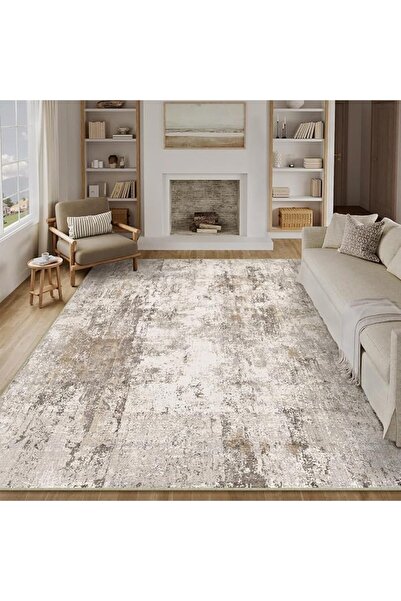 GENERAL PureCozy Modern Living Room Rug 200x300cm Brown Grey Washable Rugs