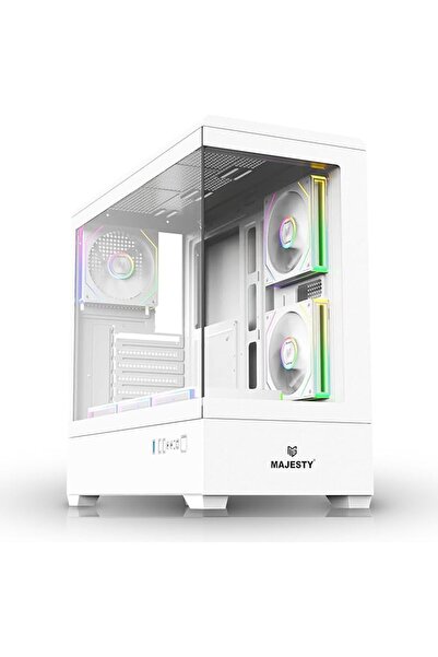 GENERAL Majesty Mid Tower Thunder Pro Computer Case |   6 Argb Infinity Fans ...