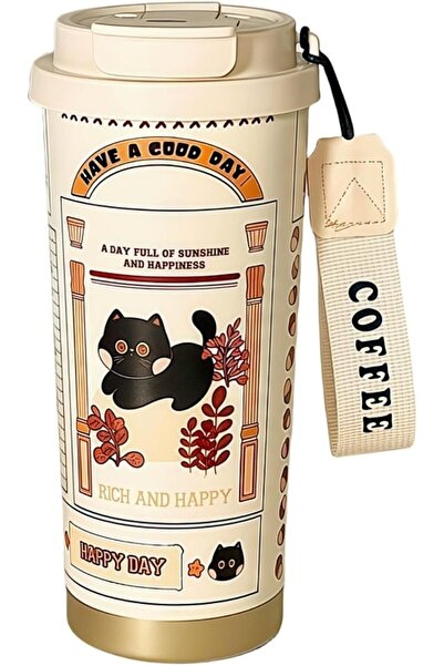 TERRIFI Tumbler with Flip Lid and Straw by Terife, Stainless Steel and Plasti...