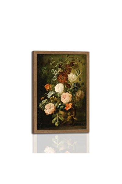 ALAYRA International ALAYRA Antique Floral Rustic Botanical Canvas Wall Art O...