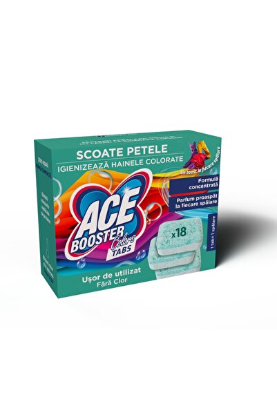 ACE Tablete Booster Colors pentru îndepărtarea petelor 18 bucăți