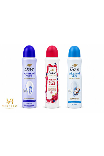 Dove Set 3 x Deodorant Spray Advanced Care, 150 ml, 3 variante, Protecție 72h