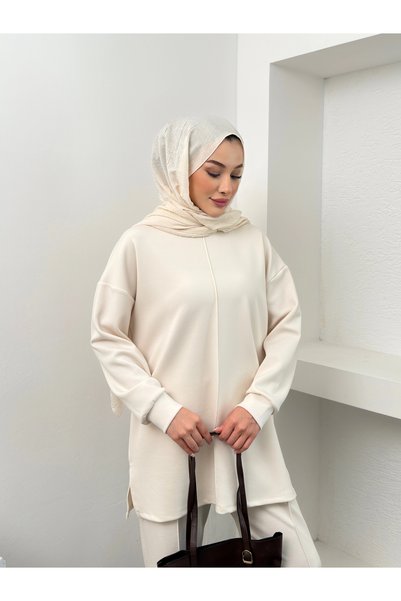 Mihran Butik Premium Model Modal Fabric Women's Top and Bottom Set