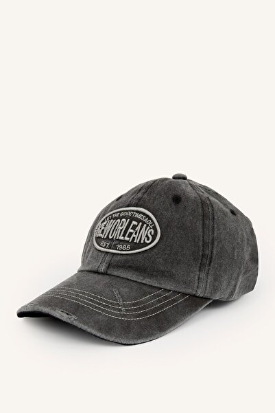 DeFacto Men's Cotton Hat with Arma Detail and Vintage Look I4874Ax26Sm