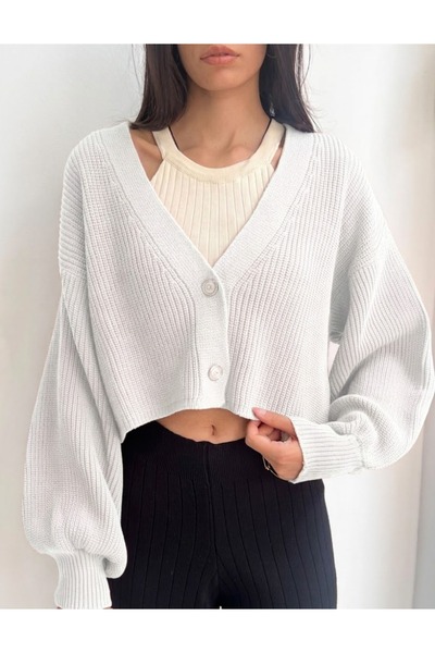 Gold Desire Kadın Crop Salaş Kalıp Desire Akrilik Hırka