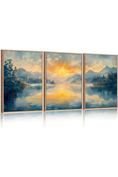 ALAYRA International Signtouch Canva Geometric Century Wrap Framed Wall Art 6...